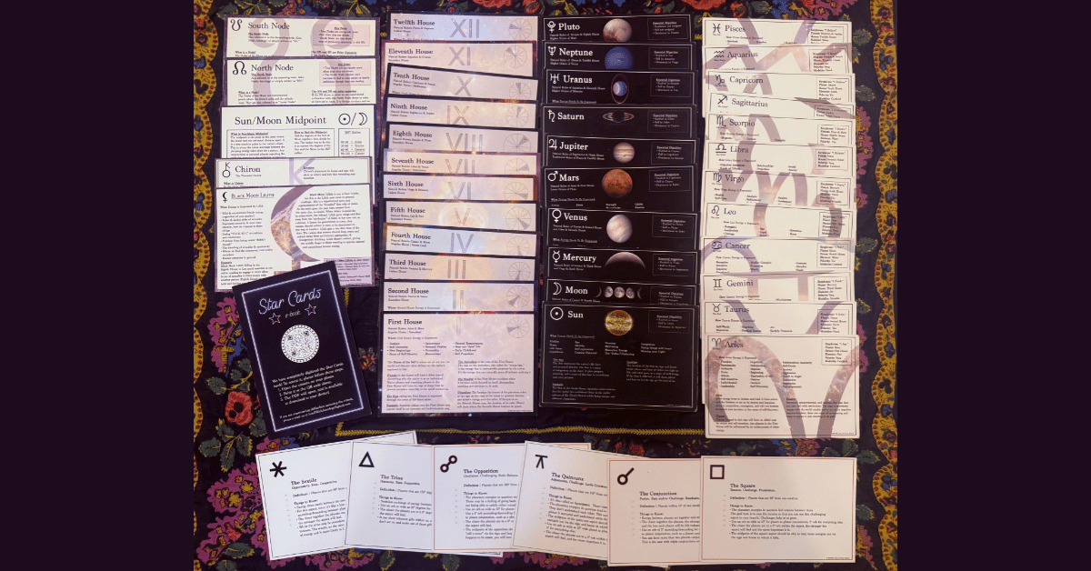 The Star Cards full set Saturn Season Astrology