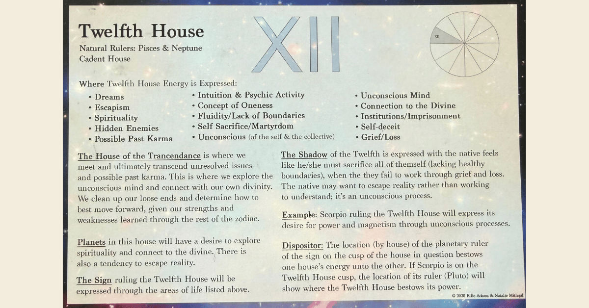Twelfth House Star Card