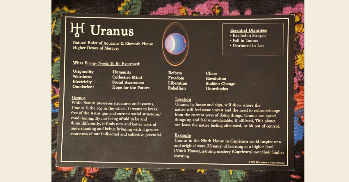 Uranus & the Galactic Center